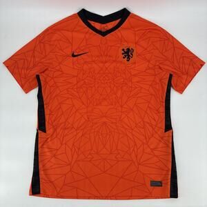 Nike Netherlands Soccer Jersey Men Large Orange KNVB 2020/2021 Football Holland